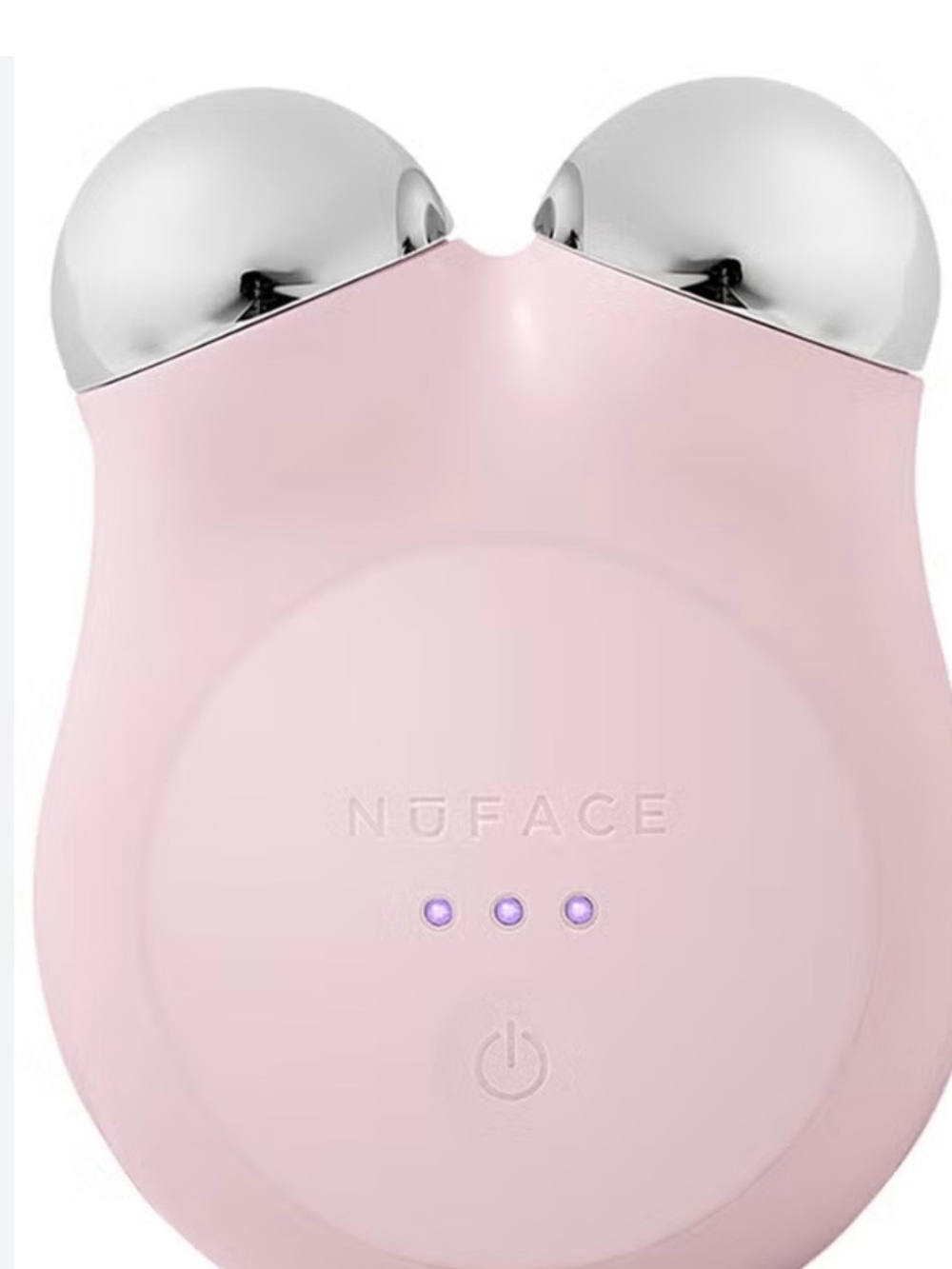 NuFace Mini Microcurrent Facial Toning Device - Pale Pink with Silver Spheres